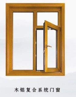 τρισδιάστατα ξύλινα πόρτα και παράθυρο κραμάτων αλουμινίου σπασιμάτων χρώματος θερμικά συρόμενα