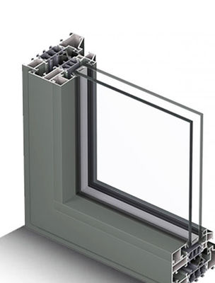 Υποβάλλοντας σε ανοδική οξείδωση ασημένια πόρτα και παράθυρο κραμάτων αλουμινίου CHAMPAGNE μαύρα